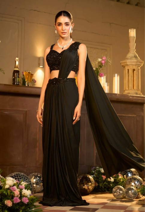 Lycra Pre-Drape Saree